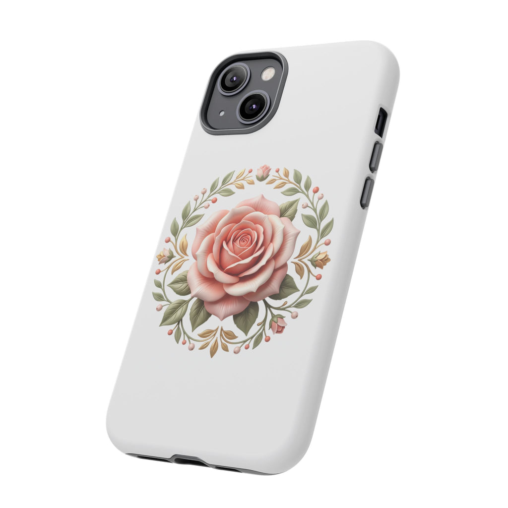 Floral Rose Wreath Tough Phone Case