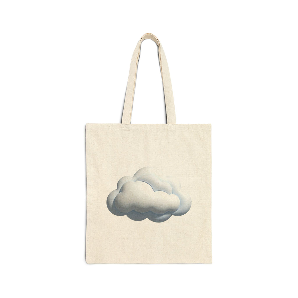 Cloud Illustration Cotton Canvas Tote — Soft Dreamy Cloud Print Eco Bag