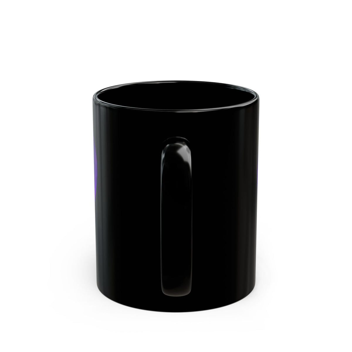 Black Mug - Purple Heart Ceramic Coffee Cup (11oz & 15oz)
