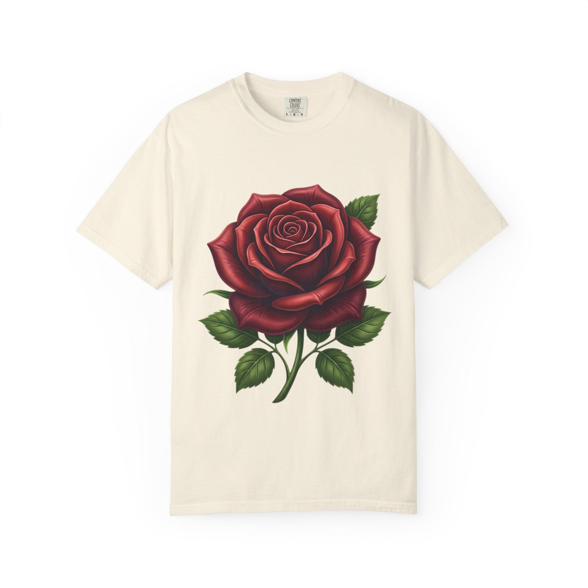 Rose Graphic T‑Shirt — Large Red Rose Floral Tee