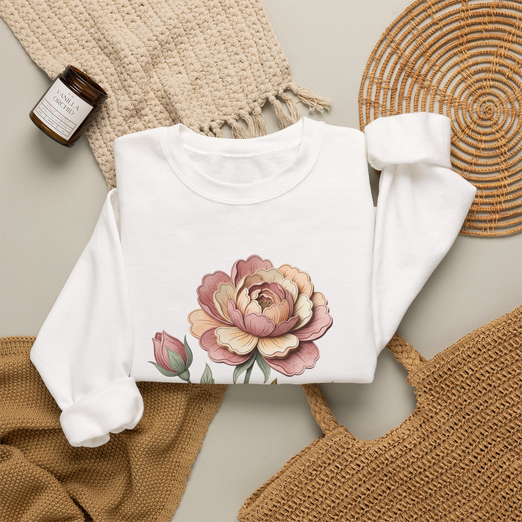 Floral Rose Crewneck Sweatshirt