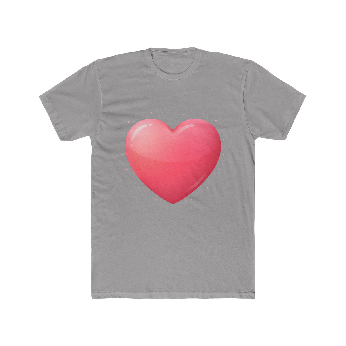 Pink Heart Unisex Cotton Crew Tee