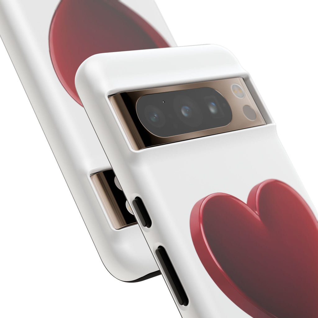 Heart Tough Phone Case - Red 3D Heart Protective Phone Case