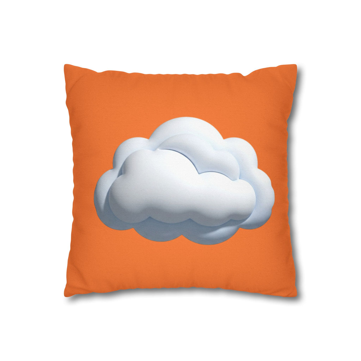 Cloud Graphic Orange Pillowcase — Orange Decorative Throw Pillow Cover