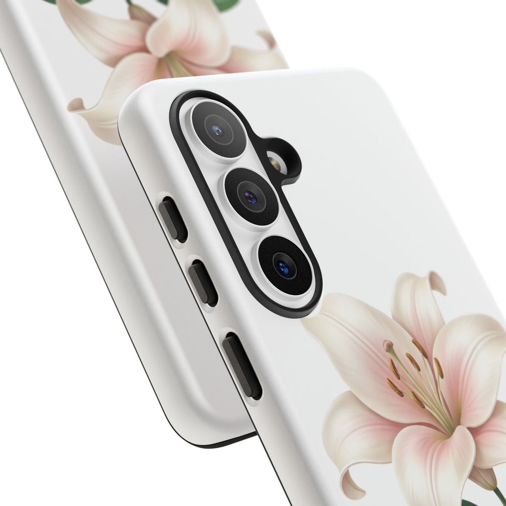 Floral Lily Phone Case — Pink Lily Tough Protective Cover