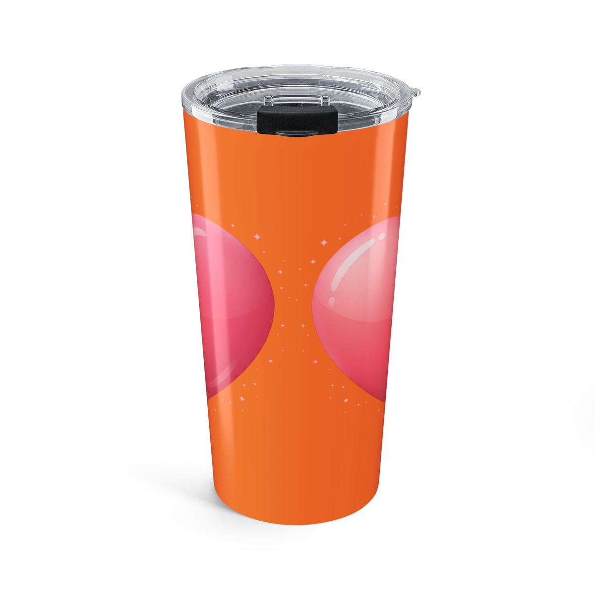 Pink Heart Tumbler 20oz Orange