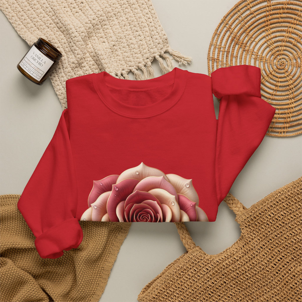 Rose Bloom Crewneck Sweatshirt