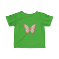 Infant Tee with Pink Watercolor Butterfly — Baby Girl Spring Floral Shirt