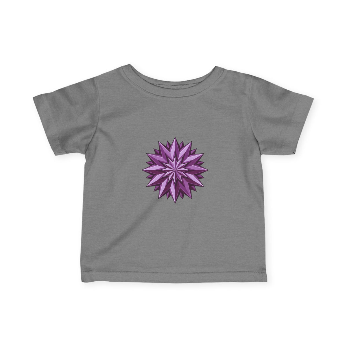 Infant Tee — Purple Starburst Floral Graphic Baby Shirt