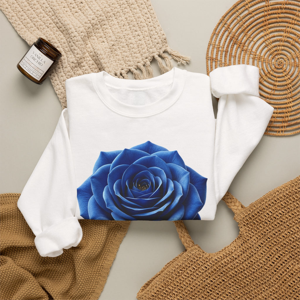 Blue Rose Crewneck Sweatshirt