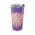 20oz Floral Star Tumbler – Pink Geometric Flower on Light Purple