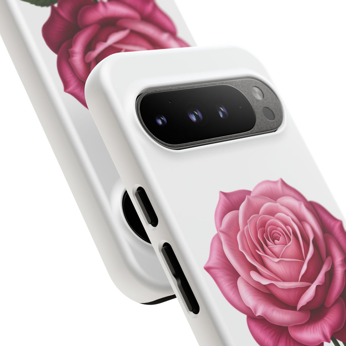 Pink Rose Tough Phone Case — Floral Protective iPhone Cover