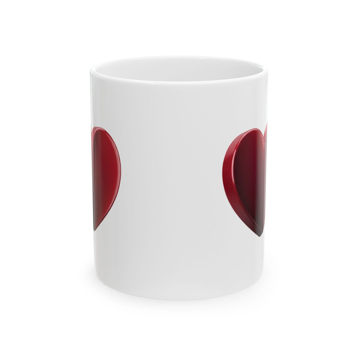 Red Heart Ceramic Mug — Romantic Valentine’s Coffee Cup (11oz, 15oz)
