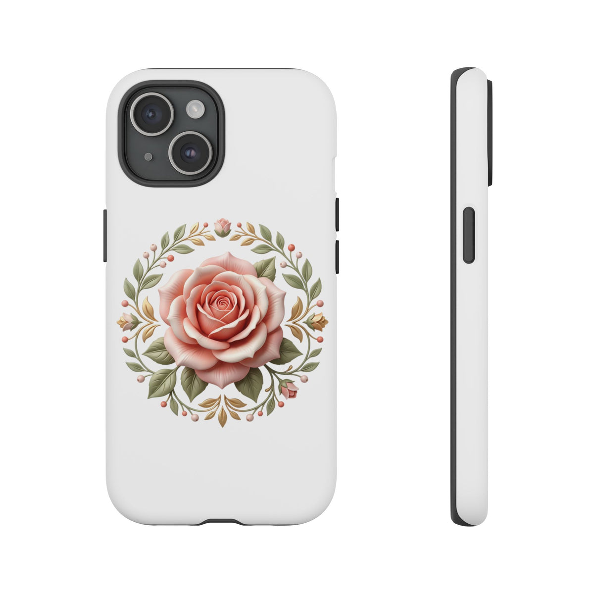 Floral Rose Wreath Tough Phone Case