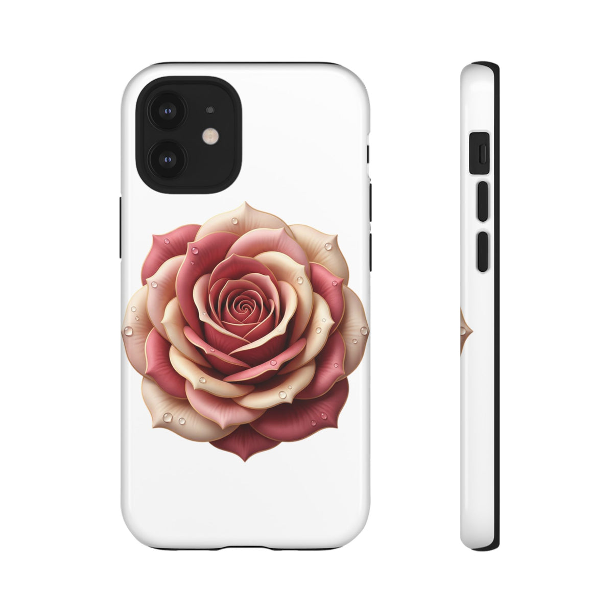 Rose Waterdrop Tough Phone Case — Protective Floral iPhone Cover