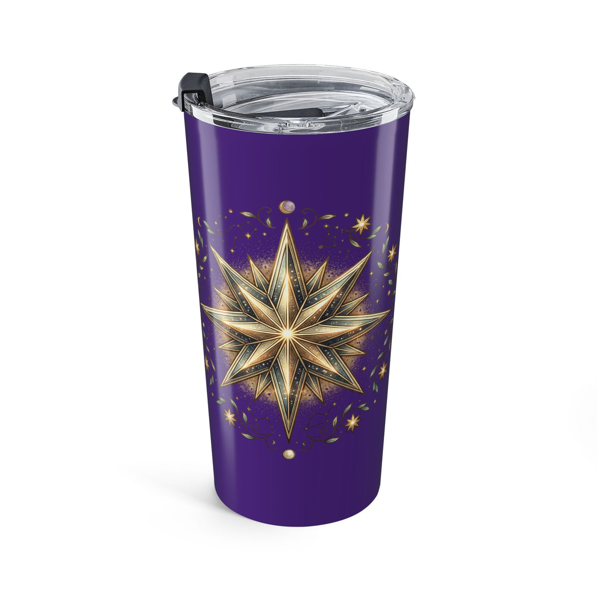 Star Print Dark Purple Insulated Tumbler 20oz