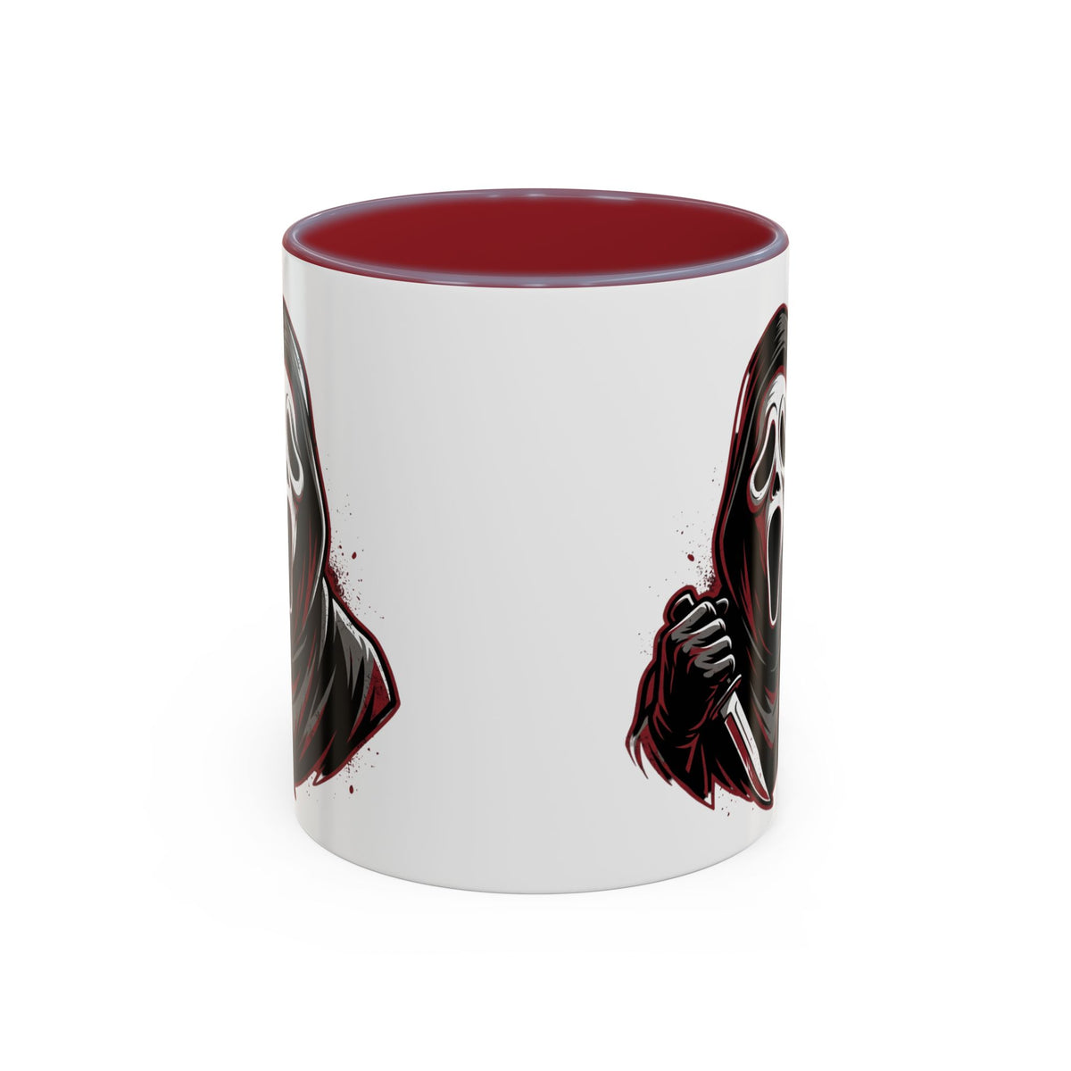 Scream Mask Accent Coffee Mug — Horror Killer Design (11/15oz)