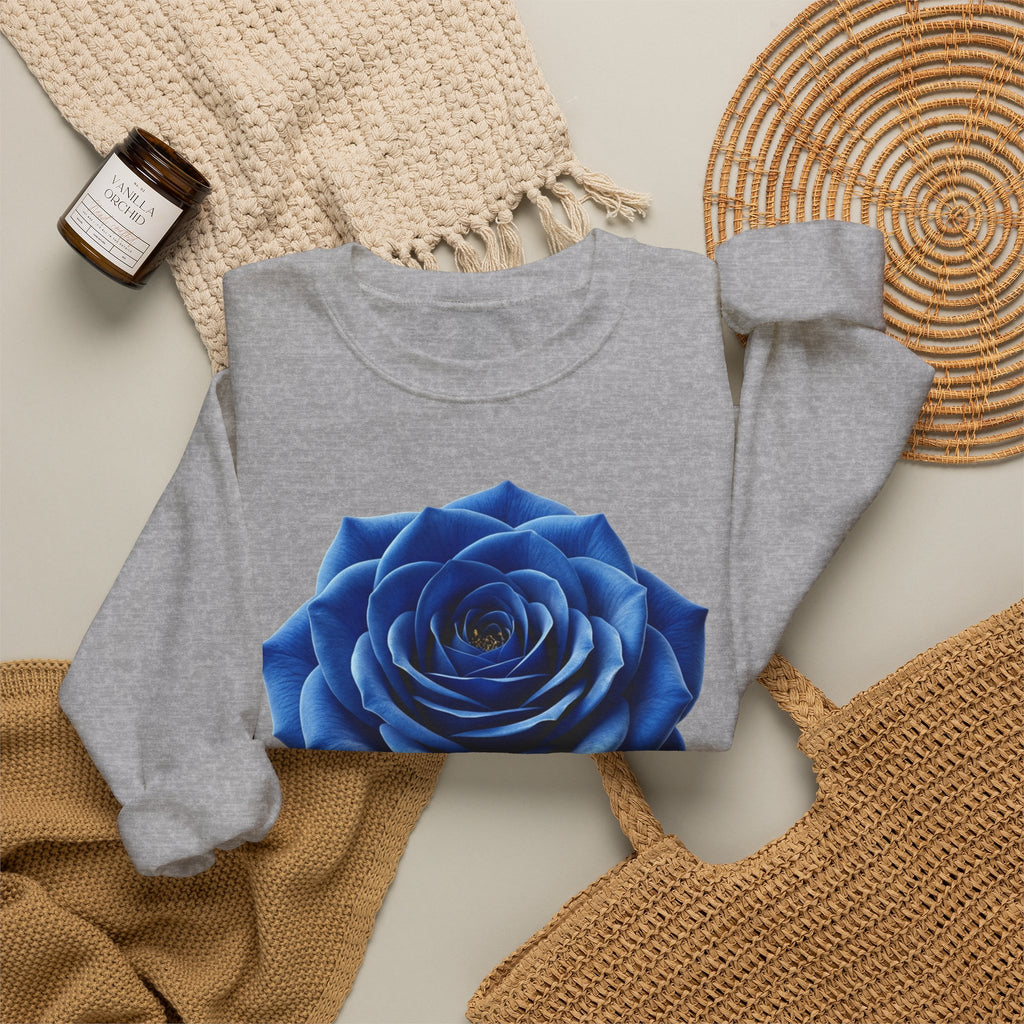 Blue Rose Crewneck Sweatshirt