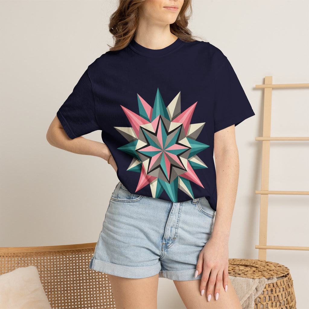 Geometric Starburst Graphic T-Shirt