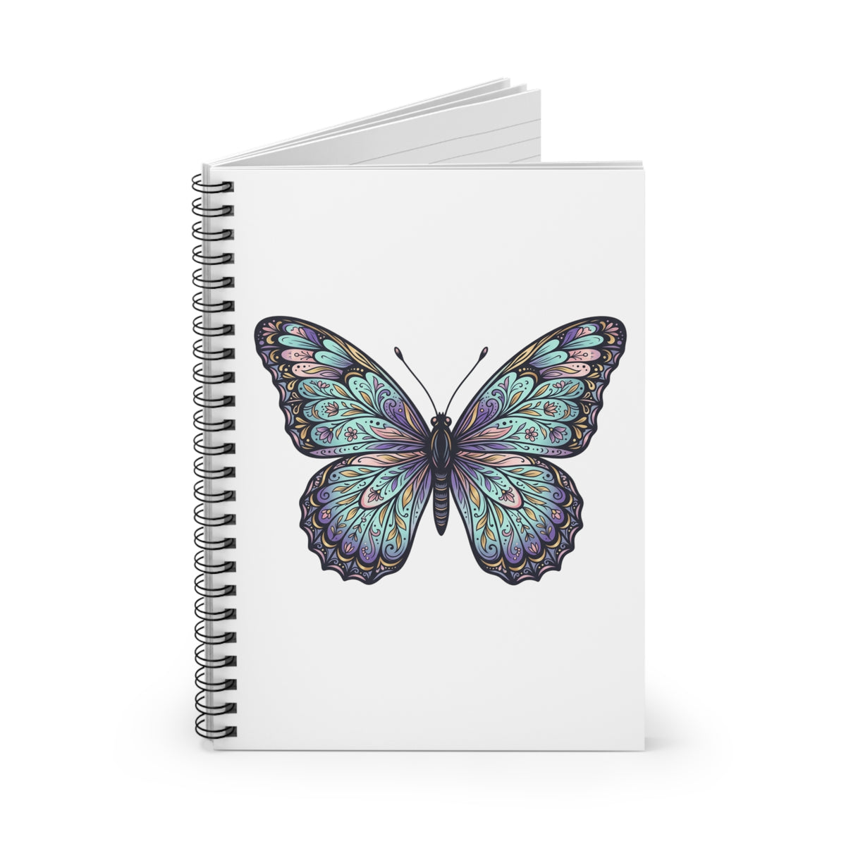 Butterfly Design Spiral Notebook - Ruled Line