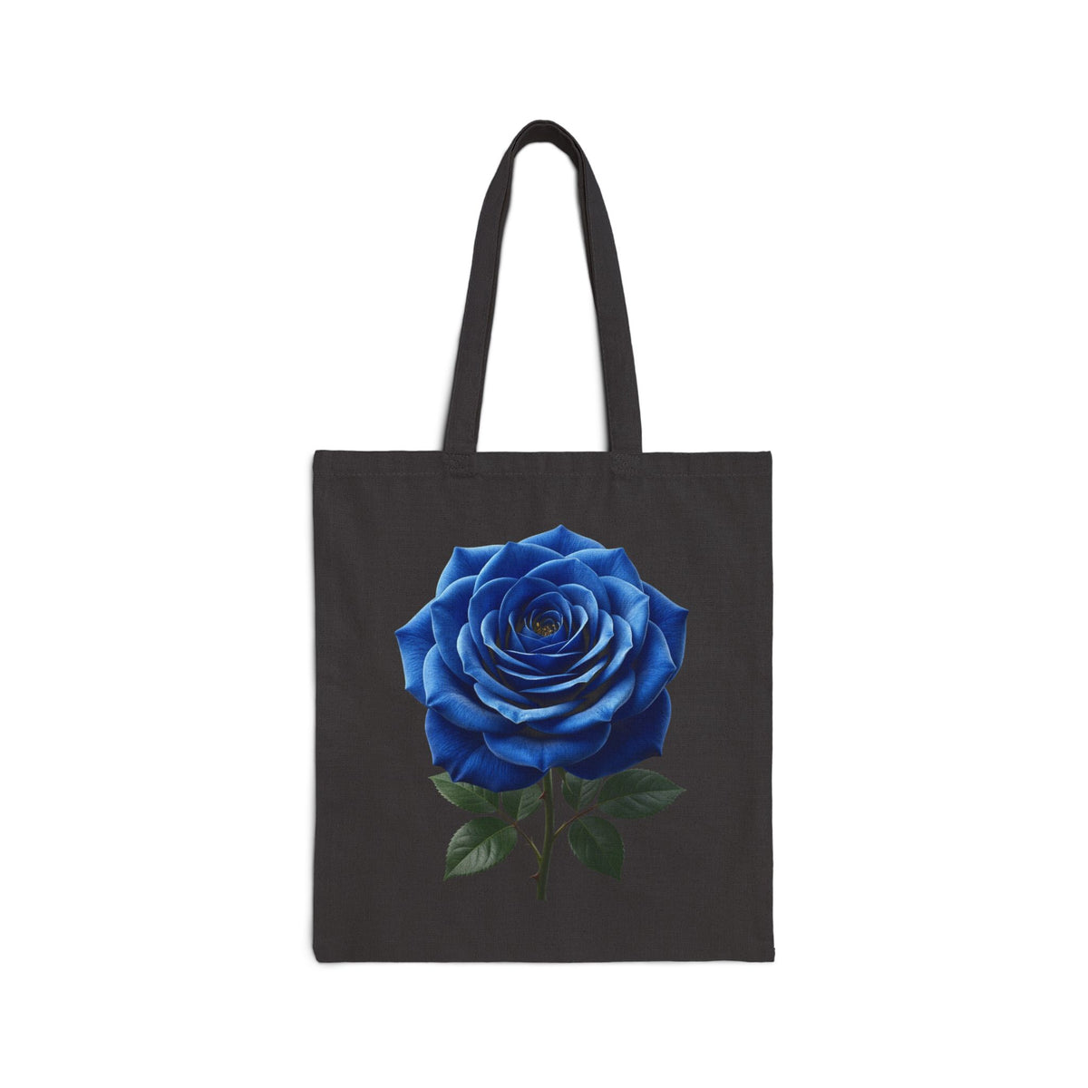 Blue Rose Tote Bag – Botanical Canvas Shopper