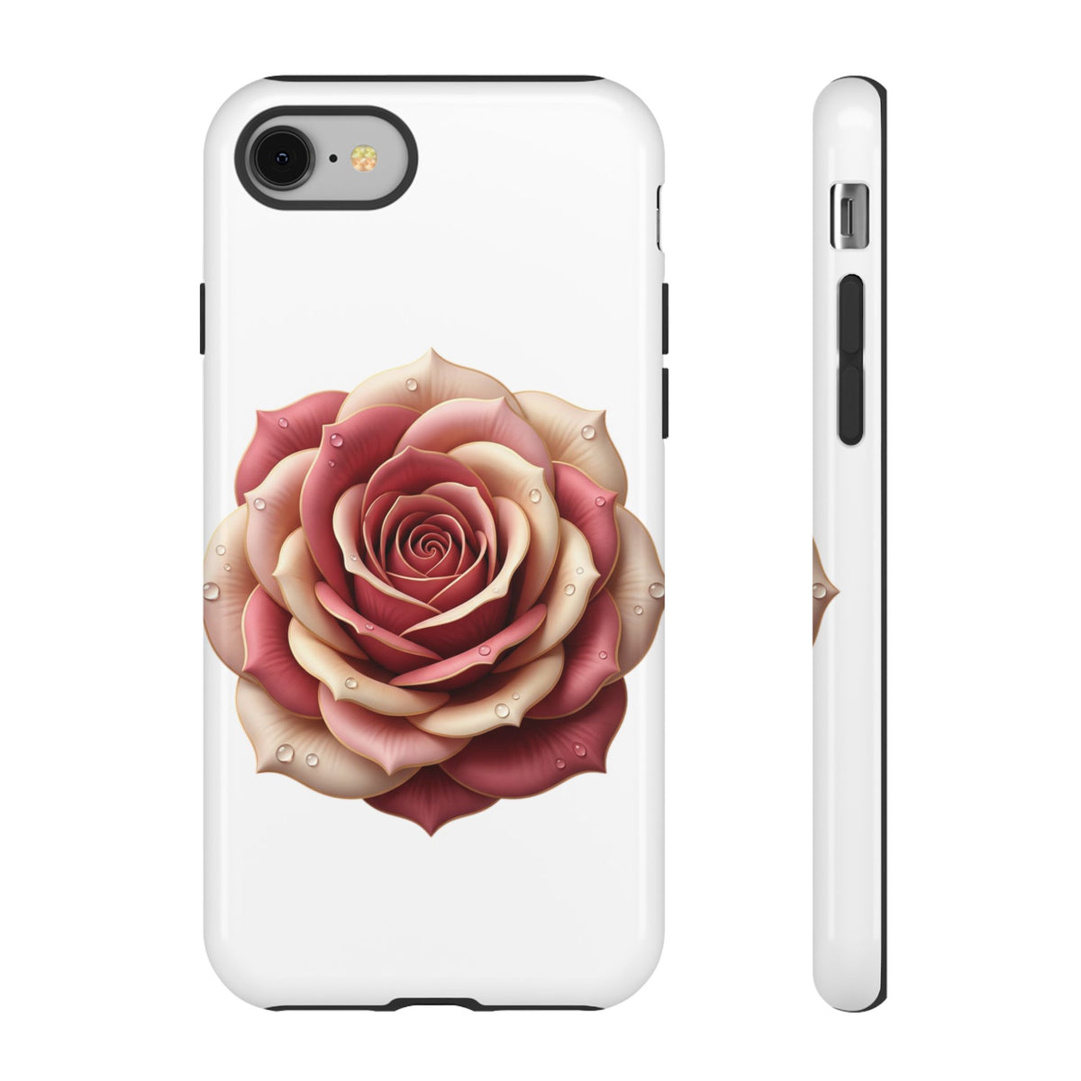 Rose Waterdrop Tough Phone Case — Protective Floral iPhone Cover