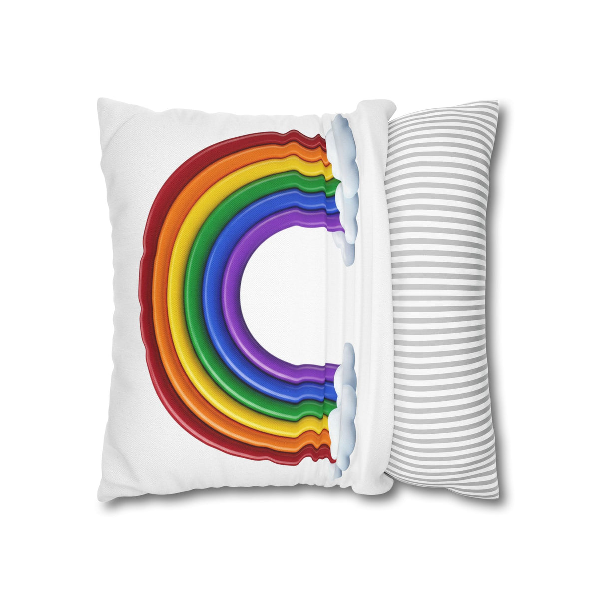 Rainbow Spun Polyester Square Pillowcase