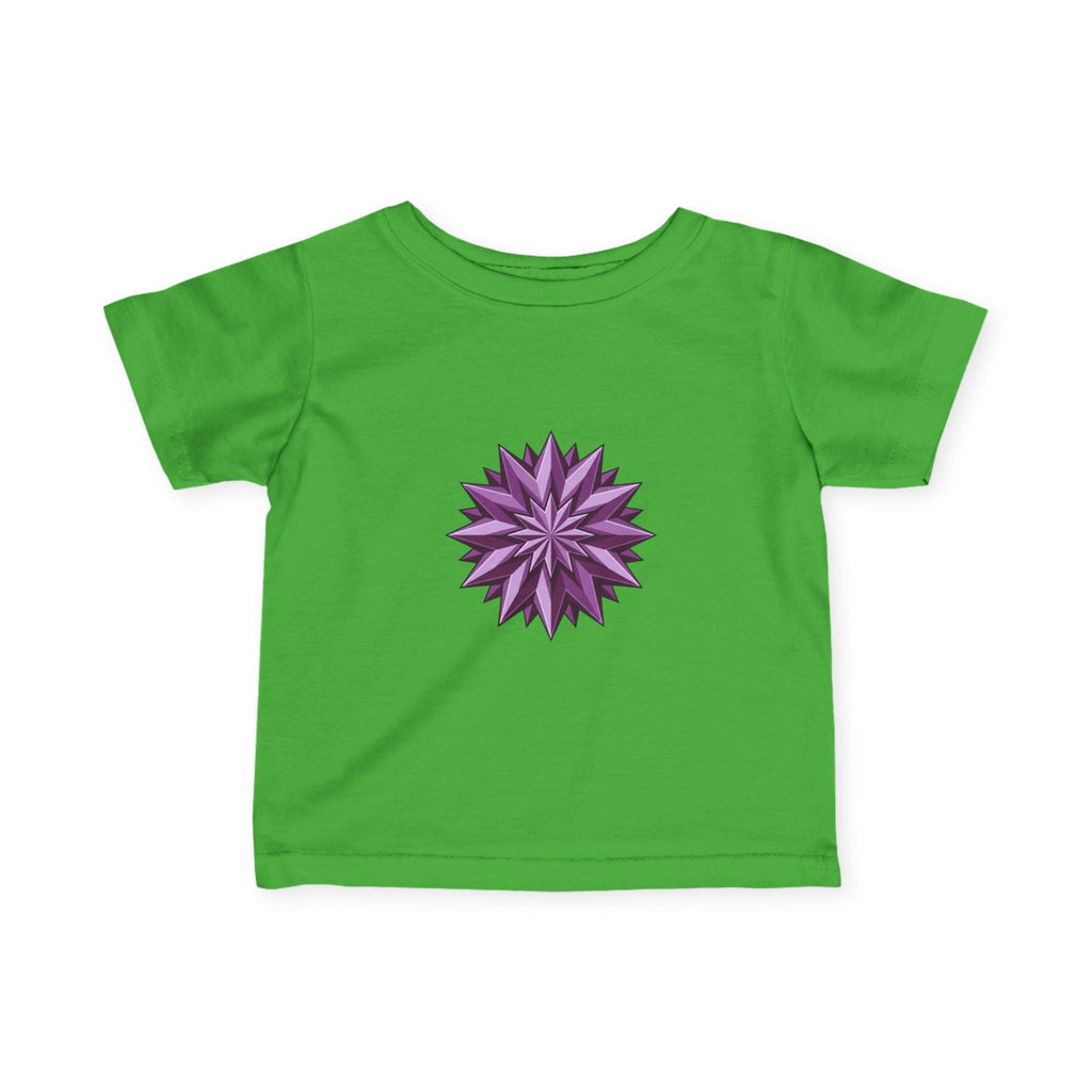 Infant Tee — Purple Starburst Floral Graphic Baby Shirt