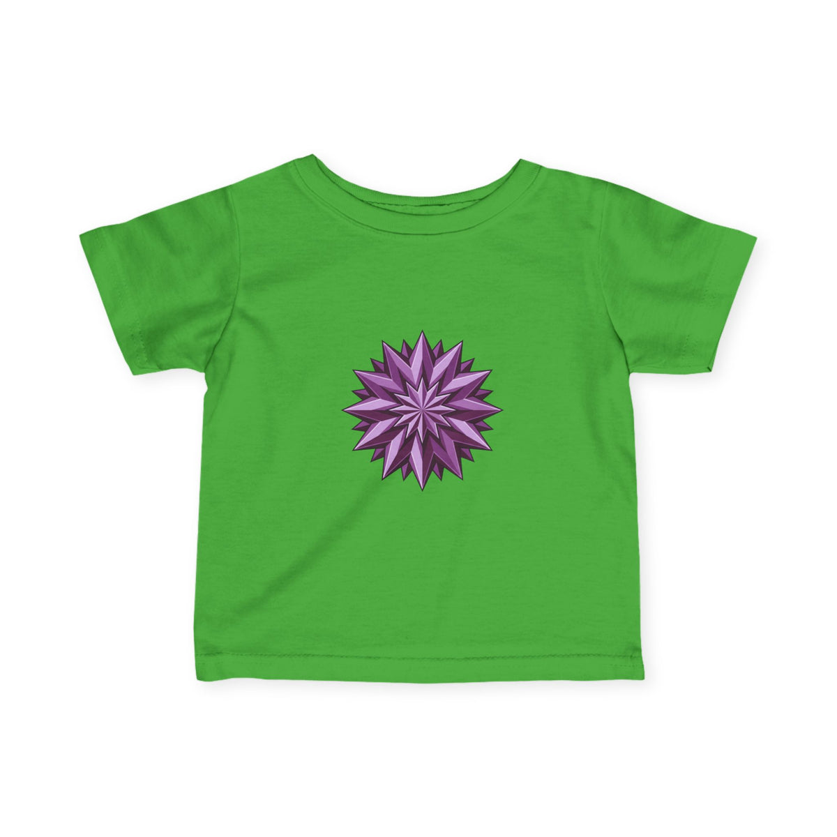 Infant Tee — Purple Starburst Floral Graphic Baby Shirt