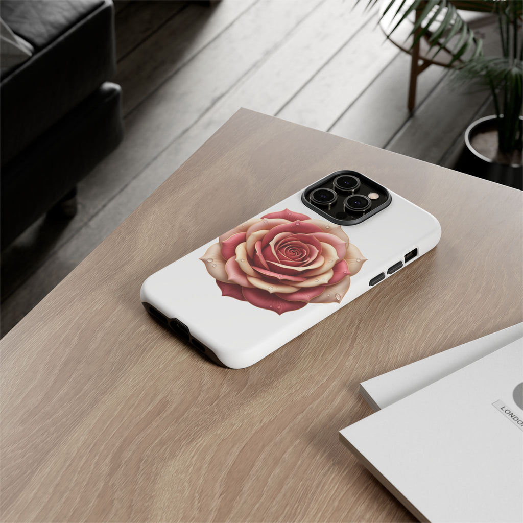Rose Waterdrop Tough Phone Case — Protective Floral iPhone Cover