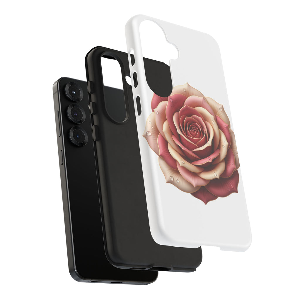 Rose Waterdrop Tough Phone Case — Protective Floral iPhone Cover