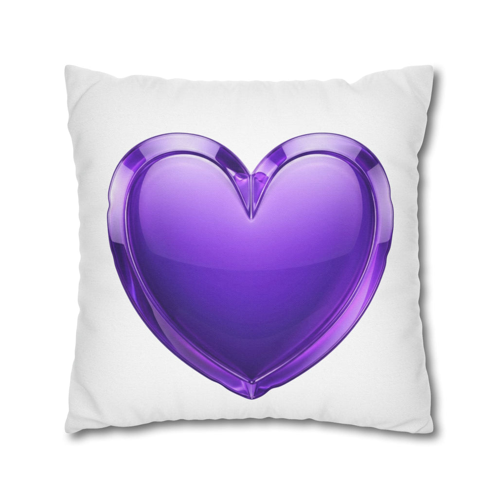 Purple Heart Spun Polyester Square Pillowcase