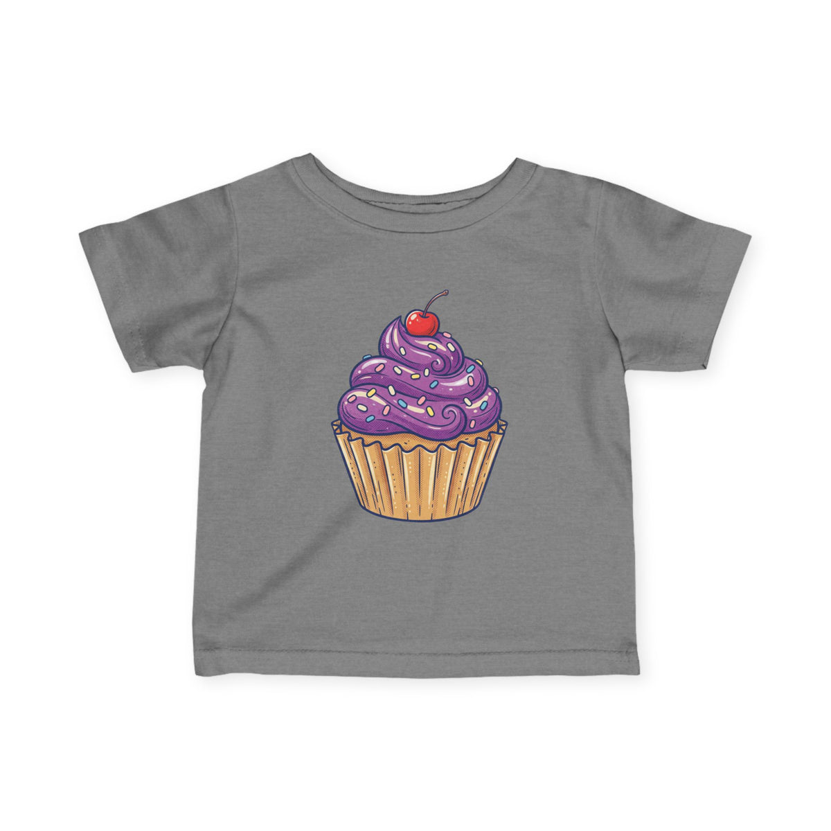 Purple Cupcake Infant Fine Jersey Tee