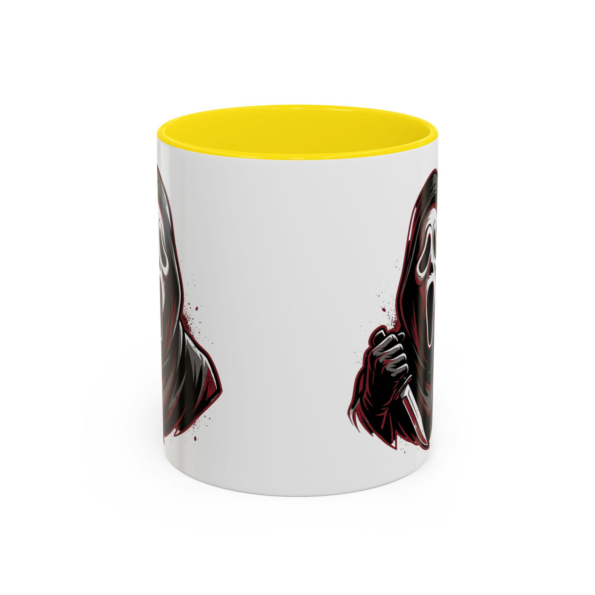 Scream Mask Accent Coffee Mug — Horror Killer Design (11/15oz)