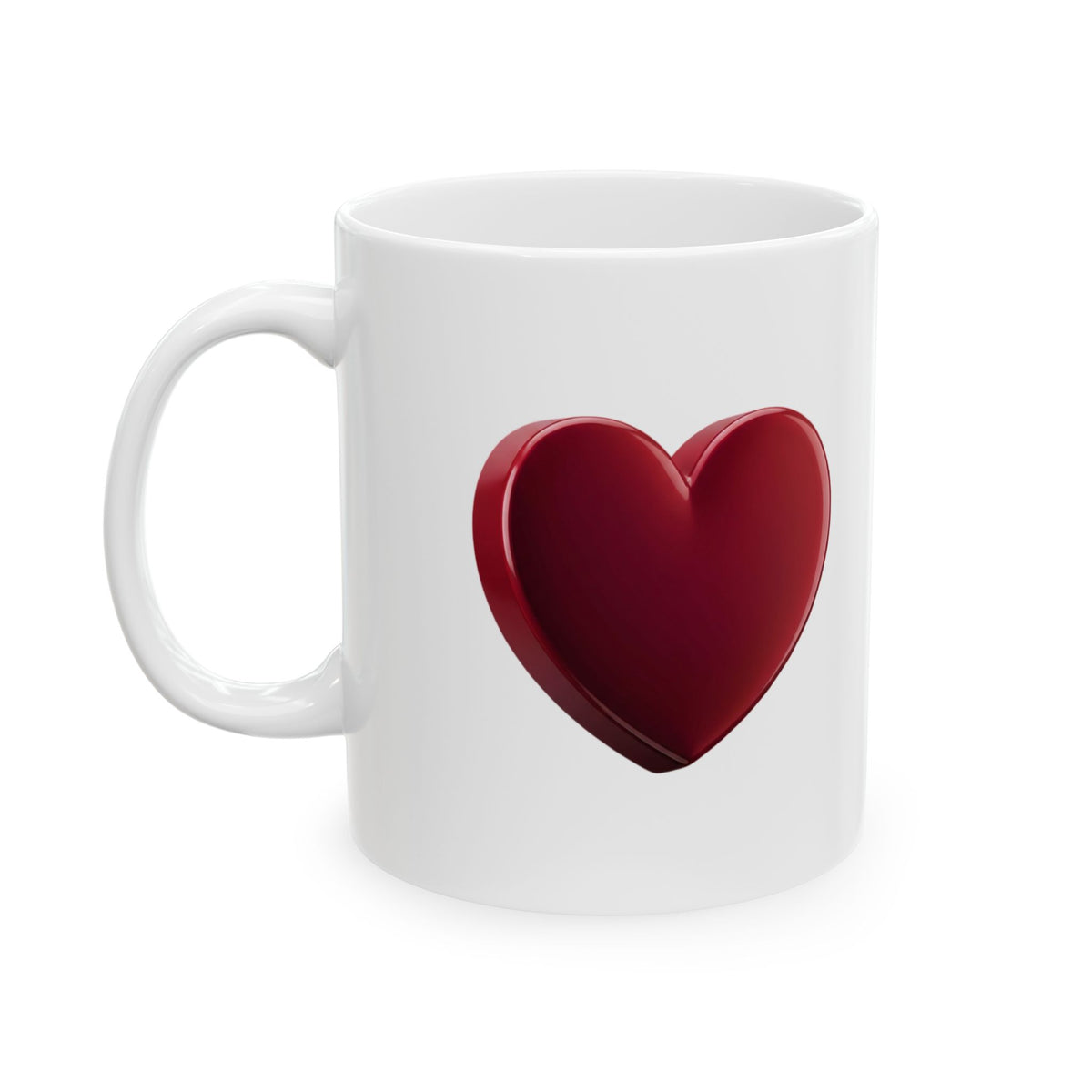Red Heart Ceramic Mug — Romantic Valentine’s Coffee Cup (11oz, 15oz)