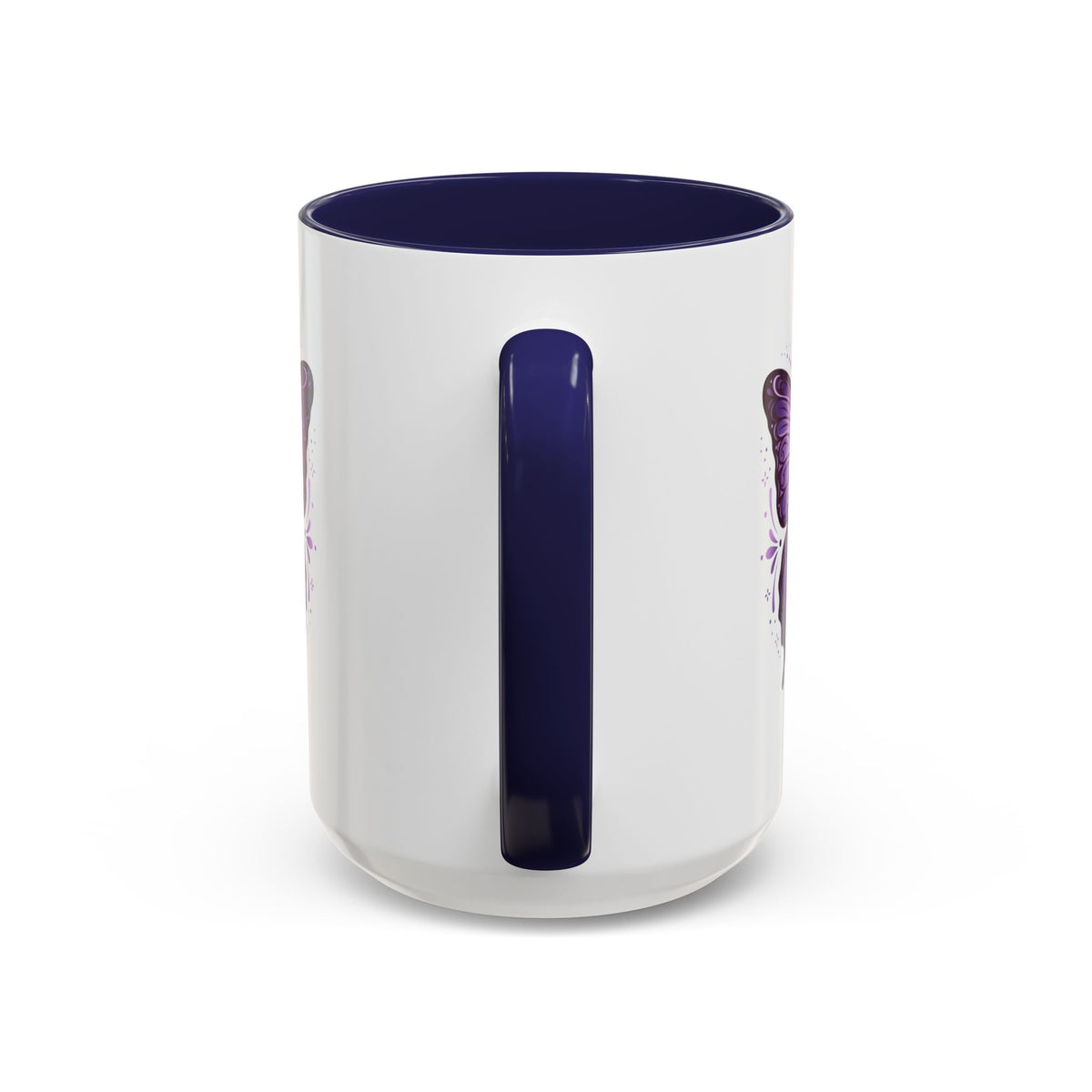 Purple Butterfly Accent Coffee Mug — 11oz & 15oz Decorative Tea Cup
