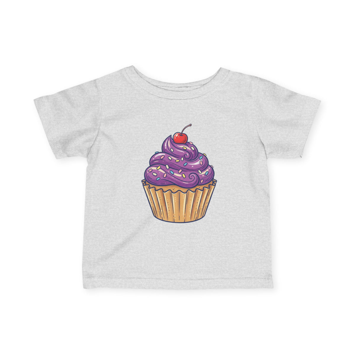 Purple Cupcake Infant Fine Jersey Tee