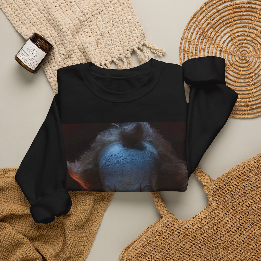 Horror Clown Crewneck Sweatshirt — Scary Pennywise Portrait