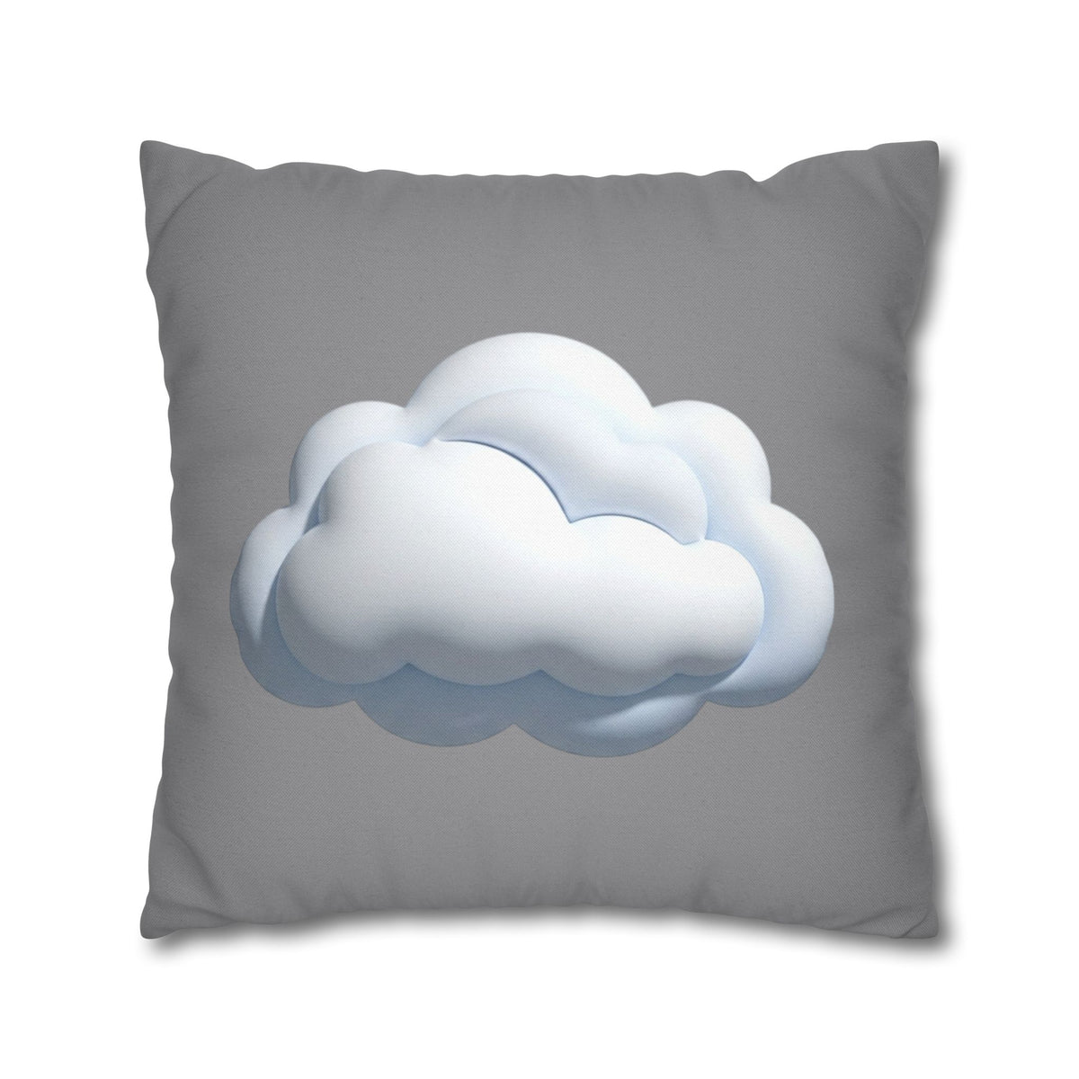 Cloud Graphic Pillowcase — Soft Grey Decorative Throw Pillow Cover