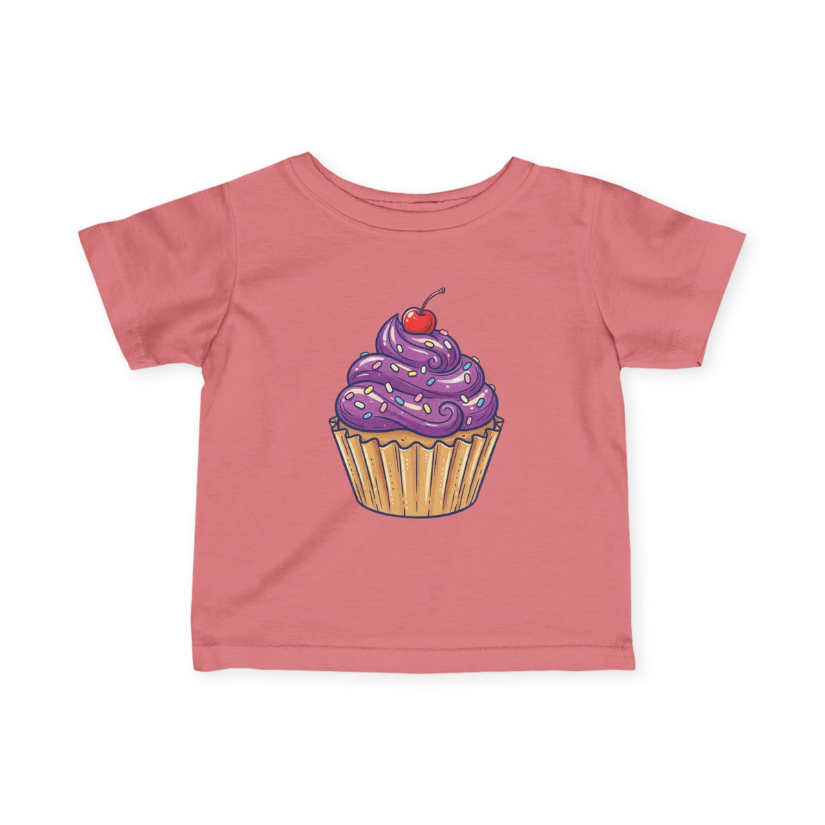 Purple Cupcake Infant Fine Jersey Tee