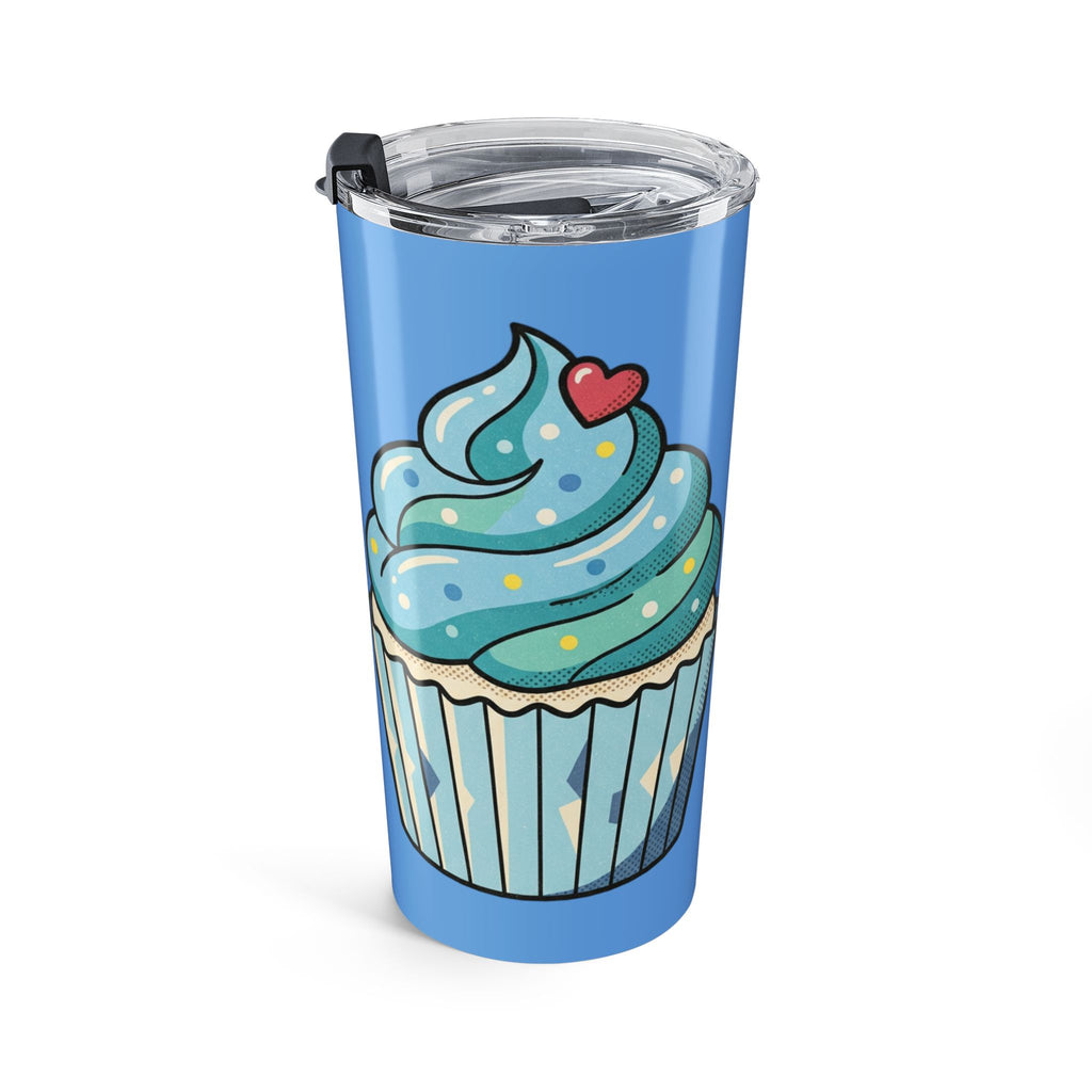 Cupcake Tumbler Light Blue 20oz — Blue Sweet Treats Insulated Travel Mug