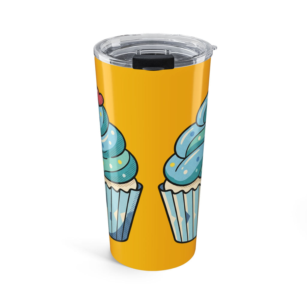 Cupcake Pattern 20oz Tumbler Yellow – Colorful Dessert Travel Mug