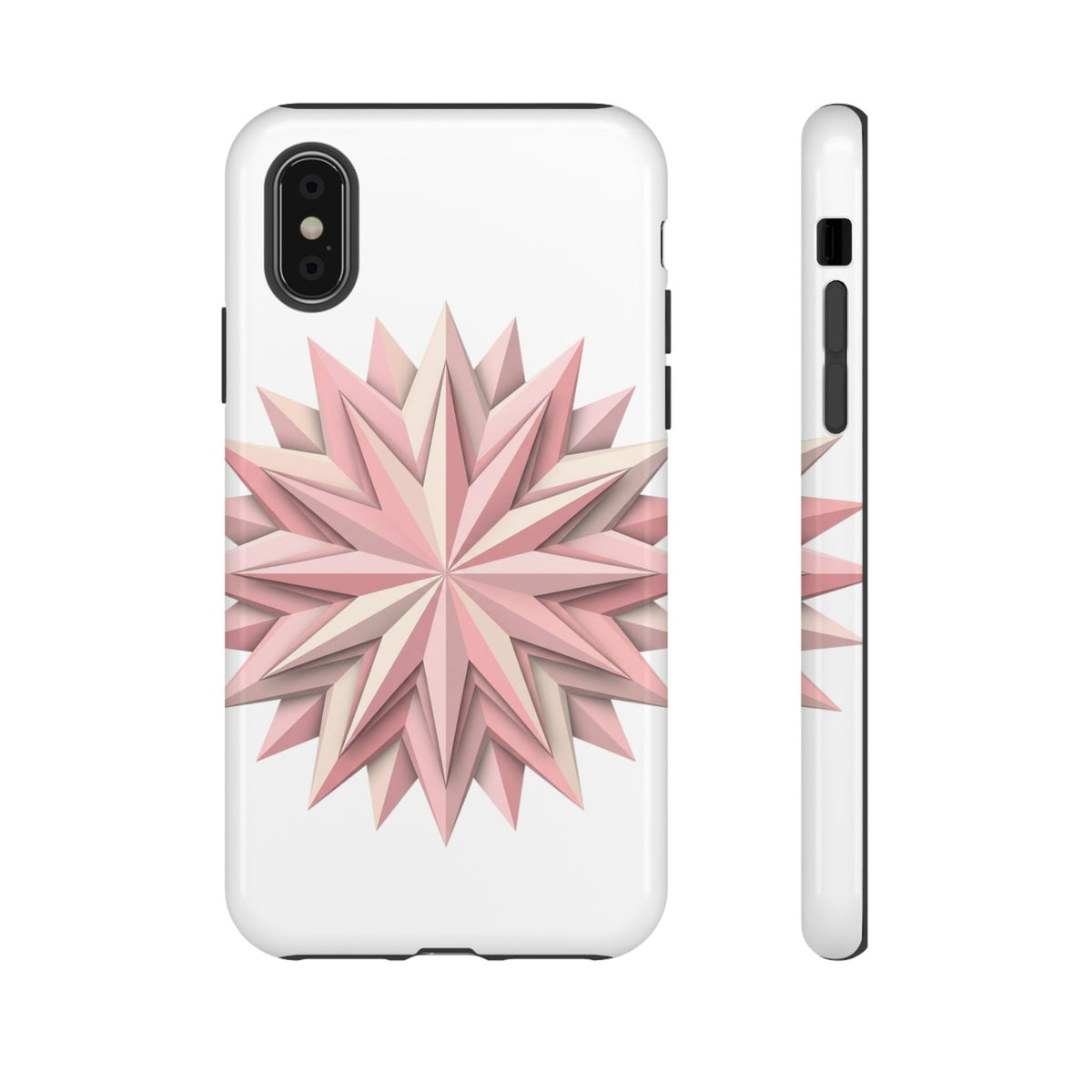 Pink Geometric Star Phone Case — Tough Protective iPhone Cover