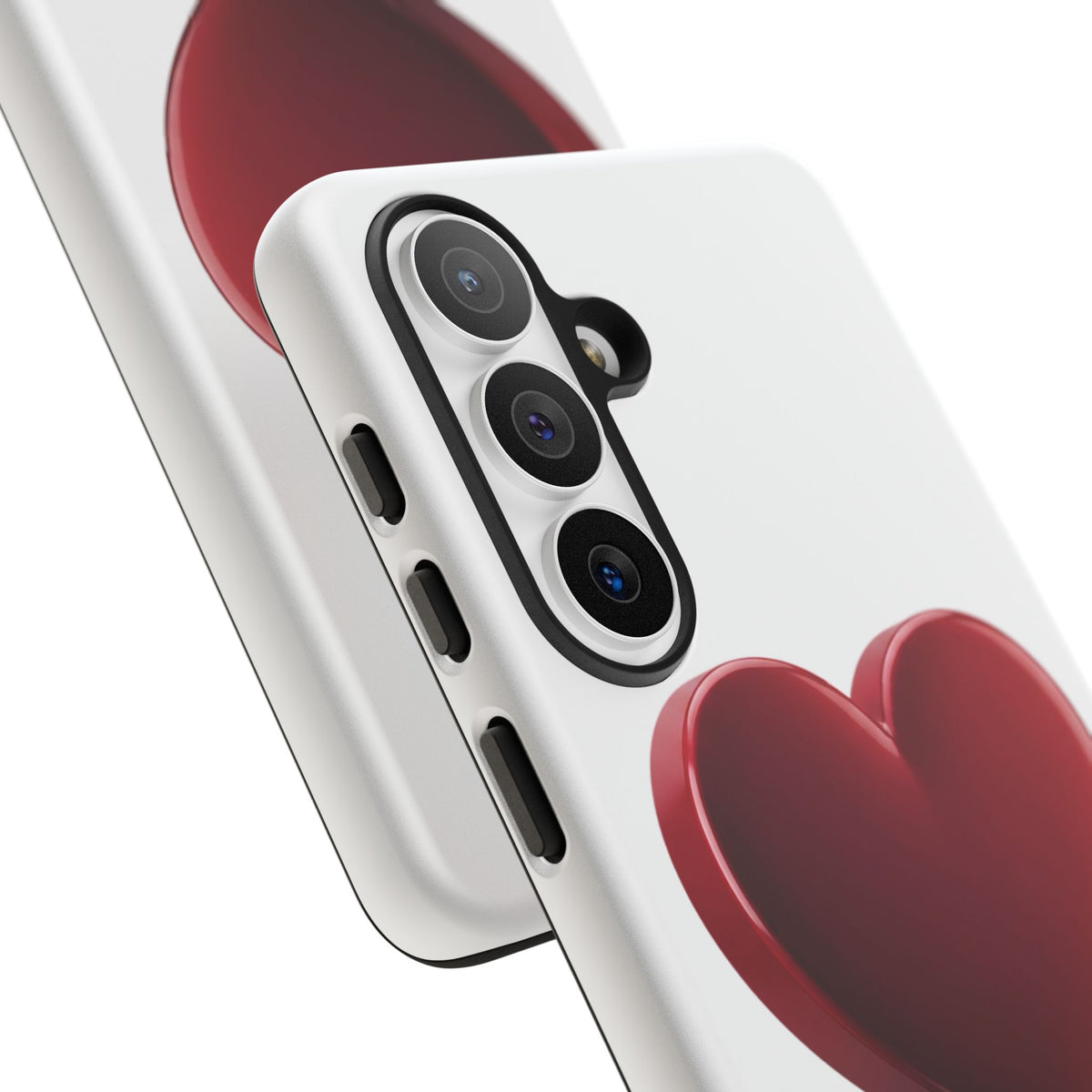 Heart Tough Phone Case - Red 3D Heart Protective Phone Case