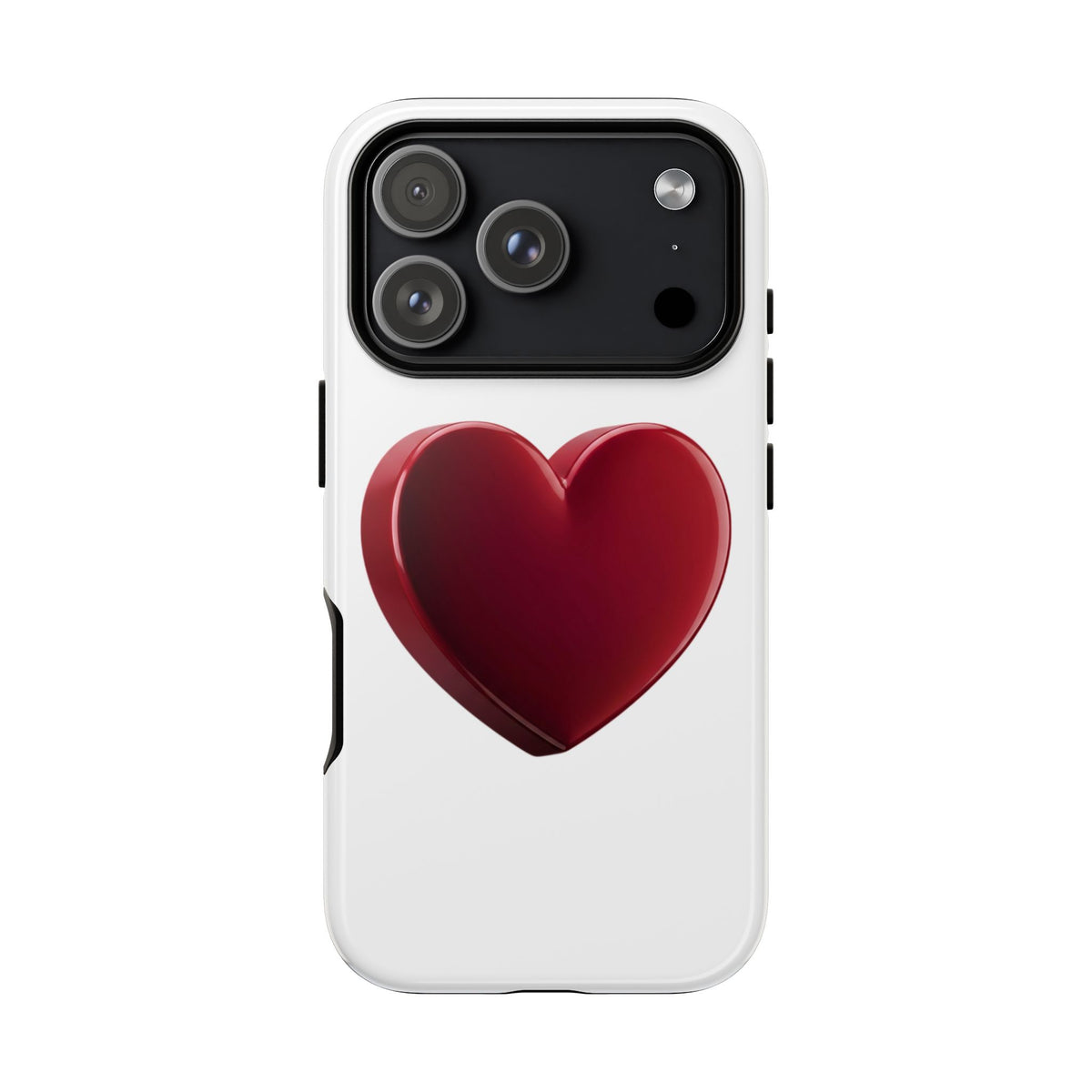 Heart Tough Phone Case - Red 3D Heart Protective Phone Case