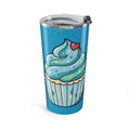 Blue Cupcake 20oz Tumbler Turquoise — Insulated Travel Cup with Cute Dessert Design
