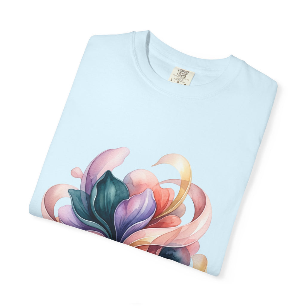 T-Shirt — Colorful Abstract Floral Swirl Graphic Tee
