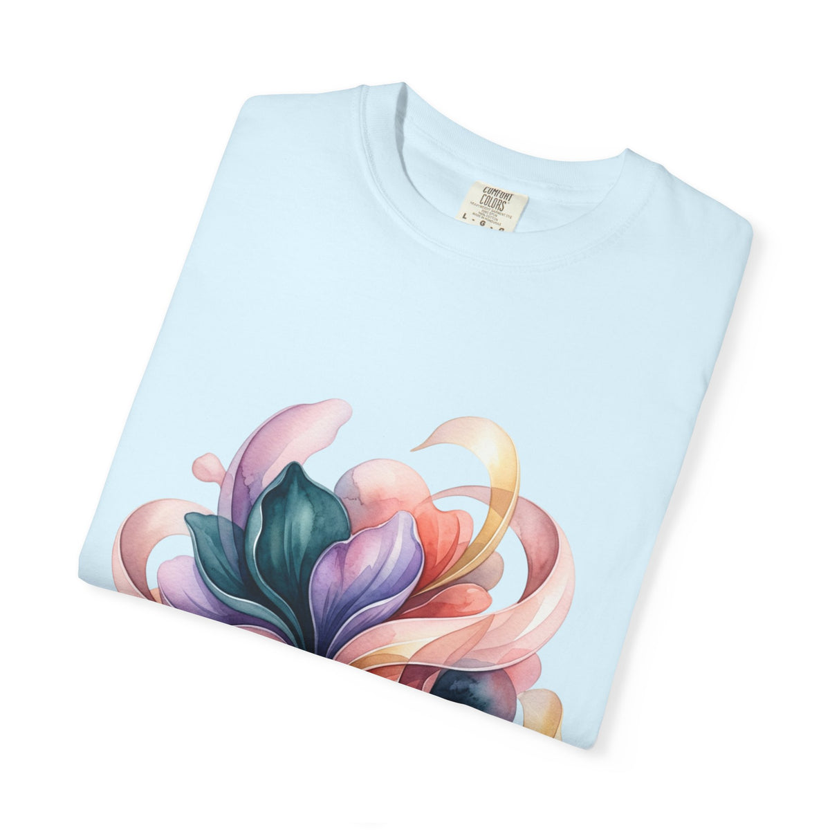T-Shirt — Colorful Abstract Floral Swirl Graphic Tee