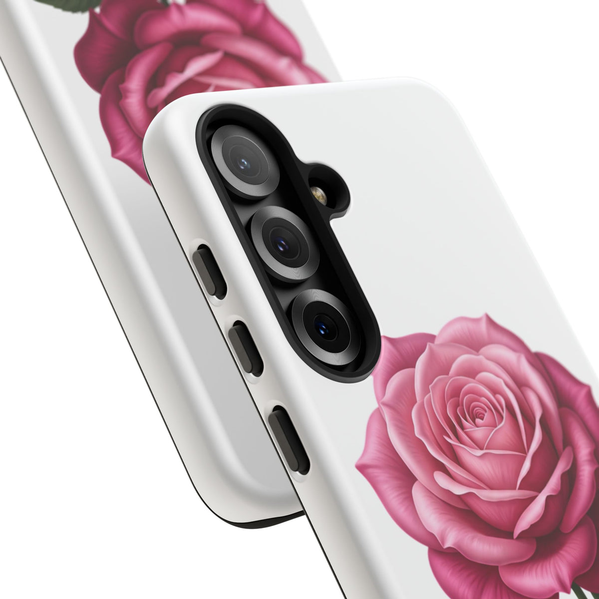 Pink Rose Tough Phone Case — Floral Protective iPhone Cover