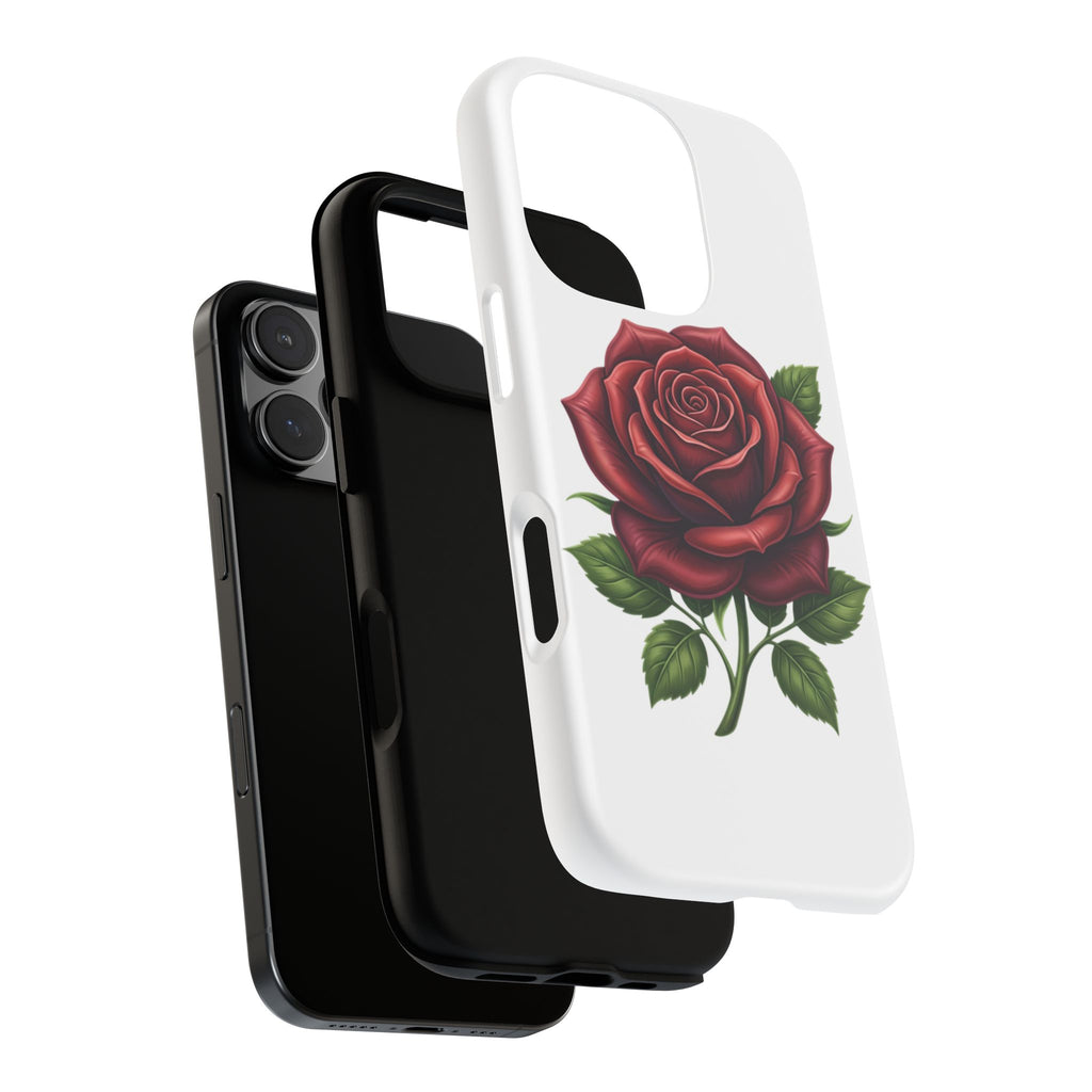 Rose Phone Case — Vintage Red Rose Floral Protective Cover